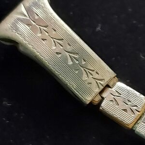 Antique 1930's Art Deco Gold-Toned Watchband